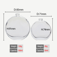 LANGXU 100ml Flacons vides de luxe pour soins personnels, transparents, pour parfum, avec bouchons pompe en plastique et boîte cadeau