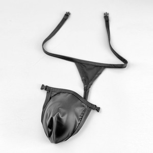 CELINNE Strings et G-strings pour hommes, sous-vêtements sexy en cuir, taille basse, confortables, durables, avec bouton, dos en T lisse, caleçons pour hommes - Product Image 2