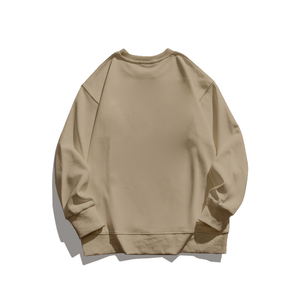 Sudadera Informal de Calle para Hombre, Lavada, Holgada, Básica, de Alta Calidad, Color Sólido, Cuello Redondo, Hombros Caídos, Sudaderas con Capucha para Hombre - Product Image 2