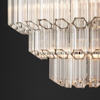 Lustre américain en cristal postmoderne de luxe pour salon salle à manger Escalier simple villa nordique de haute qualité créatif