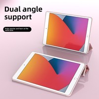 Étui pour tablette Apple iPad, étui intelligent en PU+TPU, étui souple en cuir PC, coque rabattable pour iPad Mini 6/7, étui de protection