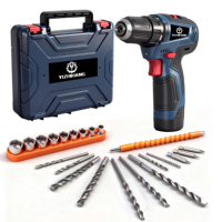 Perceuse radio sans fil YIZHIHANG 12V, outil électrique compact adapté au bois, au métal et aux réparations domestiques