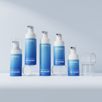 Flacon pompe en plastique PET vide de luxe personnalisé de 40 ml, 50 ml, 60 ml, 80 ml pour savon liquide, nettoyant visage, mousse, emballage de produits nettoyants