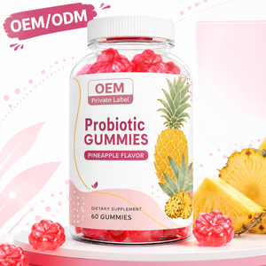 Gummies Probiotiques Saveur Ananas Favorisant l'Équilibre Naturel du pH Soutien Immunitaire pour Femmes 60 Unités <span class=keywords><strong>2</strong></span> Gummies par Jour OEM ODM HALAL - Product Image 1