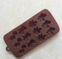 185 Échantillon gratuit d'usine, Moule à glace, à gelée et à chocolat en silicone, 12 cavités dinosaures, Moule à glaçons en silicone