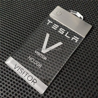 Badge d'identification LED de luxe rechargeable pour personnel, porte-nom personnalisé, accessoires uniques, gravure laser, étiquette lumineuse en acrylique, cadeaux de bienvenue