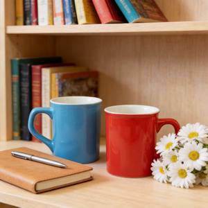 Tazas y Jarras de Porcelana HARVIT HY113-MC025, <span class=keywords><strong>Taza</strong></span> Minimalista de Gres <span class=keywords><strong>con</strong></span> Acabado Negro y Asa, de un Solo Tono - Product Image 3