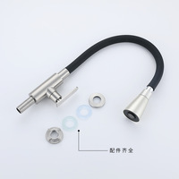 SUS304 Silicone Flexible Cou Coloré N'importe Quelle Direction Simple Froid Robinet Mélangeur Noir Cuisine Robinet Drop Down Rotatif Évier Robinet