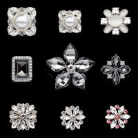 Breloques de luxe scintillantes en strass pour chaussures de créateur, accessoires pour sabots et pantoufles
