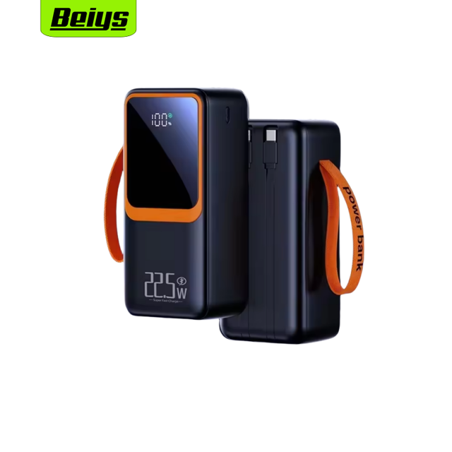 Large Capacity Multi Port Power Bank 60000mAh With Line PD 22.5W Fast Charging Four USB Type C Output Portable Battery Charger