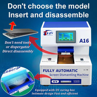 HZY A16 Machine de séparation entièrement automatique pour le démontage et l'extraction de l'écran LCD, de l'écran tactile en verre et du capot arrière