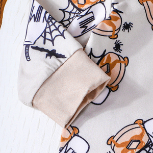 Combinaison tricotée pour bébé, automne, fermeture à boutons, manches longues, imprimé animal, unisexe, vêtements pour ramper, avec chapeau - Product Image 4