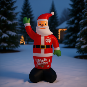 Decoración Navideña Inflable de Santa Claus para Exteriores, 322.8 cm, Multicolor, PVC - Product Image 2