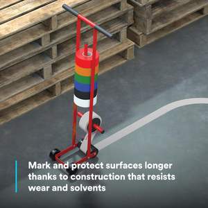 3 <span class=keywords><strong>M</strong></span> pita vinil kuning 471 lantai tanda keselamatan pita pengkodean warna Film kertas perekat cat distrancing sosial - Product Image 5