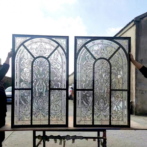 Vitral de Estilo Tiffany para Puerta y Ventana, Vidrio Chino con Diseño de Luz Solar para Dormitorio y Sala de Estar, Tamaño Personalizable, Duradero - Product Image 1