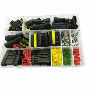 296pcs 1/2/3/4/5/6引脚路放大器超密封防水电气公母线连接器汽车连接器插头 - Product Image 1