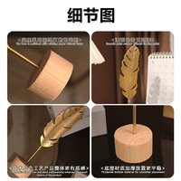 Ornements en fer de haute qualité, luxueux et créatifs, en forme de feuille de Ginkgo, décoration de cabinet à vin, décoration de la maison, ornement en forme de feuille de Ginkgo