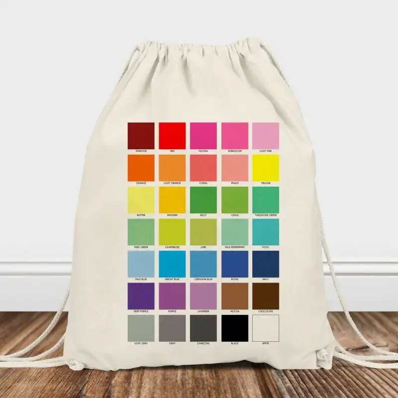 The New Listing Christmas Canvas Tote Pouch Fabric Custom Logo Cotton Printed Sublimation Drawstring Bag