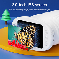 Grosir mainan kaca pembesar Digital anak-anak baru 2025 mainan mikroskop saku portabel anak-anak lensa 1000X 8LED untuk anak-anak