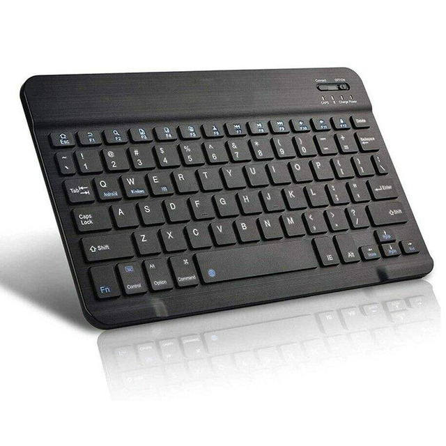 10 Inch Ultra-Slim Bt Keyboard Portable Mini Wireless Keyboard Rechargeable for Tablet Phone Smartphone