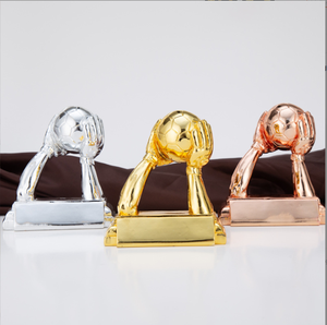 Golden Customized Resin Football Goalkeeper <strong>Trophies</strong> Art-inspired <strong>Cup</strong> Model for Sports for Souvenir or Gift Use - Product Image 1