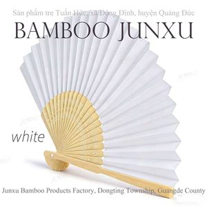 Abanico Plegable de Bambú Personalizado, Abanico Tallado Portátil en Blanco, Beige y Negro para Regalo de Boda o Evento - Product Image 5