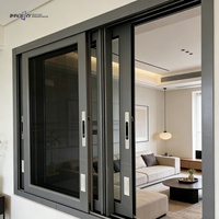 Fenêtre coulissante moderne en aluminium pour chambre, cuisine, salle de bain, salon, toilettes, salle à manger, bureau, maison, ventilation