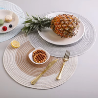 A3045 Set de table en coton et lin japonais de luxe, style classique élégant, pour usage domestique, résistant à la chaleur