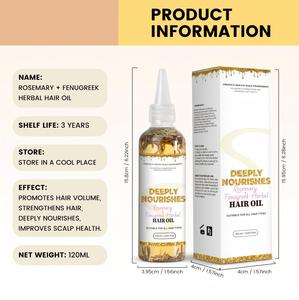น้ำมันบำรุงผมโรสแมรี่และเฟนูกรีก 120 มล. รับผลิตแบบ OEM แบรนด์ส่วนตัว สำหรับคนทานมังสวิรัติ ลดผมชี้ฟู บำรุงให้ความชุ่มชื้น กระตุ้นการเจริญเติบโตของเส้นผม - Product Image 6
