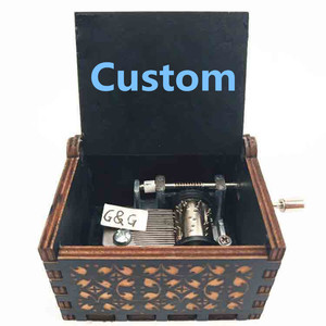 Fai da Te Disegni E Le Canzoni Parti in Legno a Manovella Personalizzato di Music Box - Product Image 3