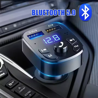 Kit émetteur FM Bluetooth 5.0 mains libres pour voiture, modulateur MP3, lecteur, récepteur audio mains libres, 2 chargeurs USB rapides
