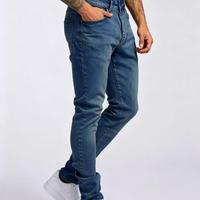 Jean vintage taille mi-haute en denim de haute qualité, coupe slim, personnalisable pour homme – Collection Rejuvenation