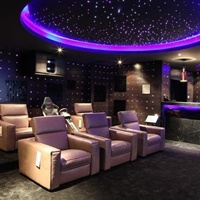 Panneau optique de plafonnier de ciel d'étoile de fibre optique d'éclairage de Home Theater, plafonds optiques d'étoile