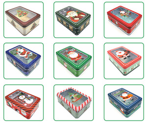 Grands boîtes en fer <span class=keywords><strong>blanc</strong></span> à gâteaux personnalisées de qualité alimentaire, Oem, boîtes à gâteaux rectangulaires d'emballage de cadeaux vide avec fenêtre, 12 pièces - Product Image 2