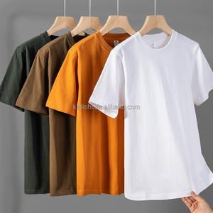 T-shirt de luxe personnalisé 300gsm coton T-Shirt lourd été 2025 Streetwear T-shirt blanc en gros Boxy recadrée t-shirts hommes - Product Image 2