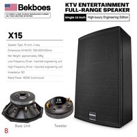 Haut-parleur pleine gamme Bekboes haute performance de 15 pouces, sortie stable et son agréable pour KTV, bar et audio domestique, performance scénique