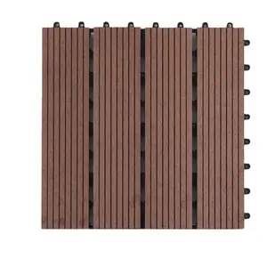 Wpc Deck Tiles Terasse Floor Anti Slip Tiles Interlock WPC DIY Composite Decking Tiles