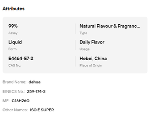 ขายส่ง ISO E Super 99% ของเหลวคุณภาพสูง |   กลิ่นยาสูบธรรมชาติ CAS 54464-57-2 จำหน่ายจำนวนมาก - Product Image 6
