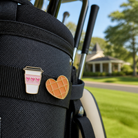 Golfbalmarker met hoedclip, gepersonaliseerde magnetische metalen gravure, cadeau voor golfer, toernooisouvenir, groothandel