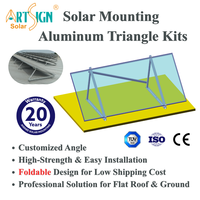 Support de montage de panneau solaire OEM Art Sign, support de panneau solaire, supports trépieds en aluminium, structures de support de montage de panneau solaire