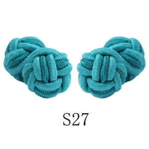 Gemelli Personalizzati in Seta Bicolore con Nodo per Uomo - Product Image 6