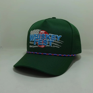 Chapeau de corde de golf Performance personnalisé pour hommes casquette de camionneur à couronne moyenne casquettes vintage pour le golf et la casquette brodée de style quotidien - Product Image 1