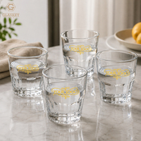 150ml octogonal fond épais verre à whisky KTV Barware verre à bière résistant à la chaleur verser sur tasse à café