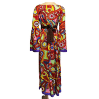 Tenue vintage hippie chic des années 1960-1970, robe bohème florale pour femmes, idéale pour les spectacles sur scène et les soirées costumées