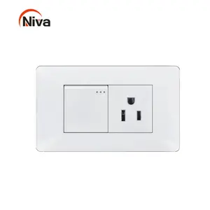 Factory New Design white switches Customized US Standard Wall light Switch socket
