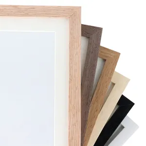 सबसे अच्छी कीमत मानक A4 आकार के लकड़ी के पोर्ट्रेट कैनवास पारिवारिक फोटो चित्र फ्रेम दीवार की सजावट के लिए लकड़ी की सामग्री
