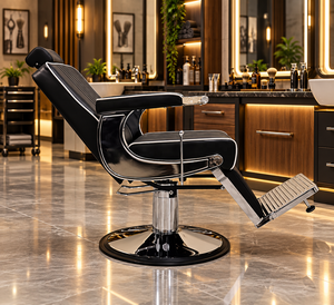 Sillas de Barbería Antiguas y Duraderas, Muebles de Salón de Peluquería, Sillas de Barbero Hidráulicas con Estilo para Hombres - Product Image 2