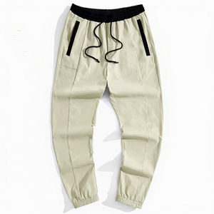 Pantalones Cargo Casuales para Hombre, Marca Privada, Ecológicos, Transpirables, de Secado Rápido, Ligeros, Lavado Oscuro, 100% Algodón, Múltiples Bolsillos - Product Image 1