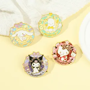 Fabrik benutzer definierte Cartoon niedlich Sanrio Kulomi School Party Fair Tragen Metall Pin Anstecknadel Hut Pin Bag Abzeichen