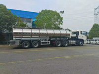 Semi-remorque à réservoir en acier inoxydable 3 essieux 45000L 50000L pour le transport de liquides alimentaires, lait, bière, eau potable